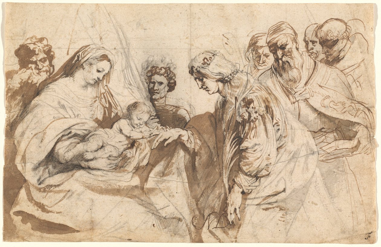 Mystická svatba svaté Kateřiny od Sir Anthony van Dyck