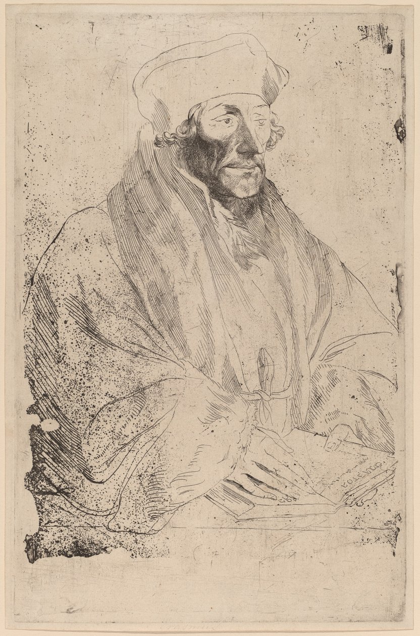 Erasmus Rotterdamský od Sir Anthony van Dyck after Hans Holbein the Younger