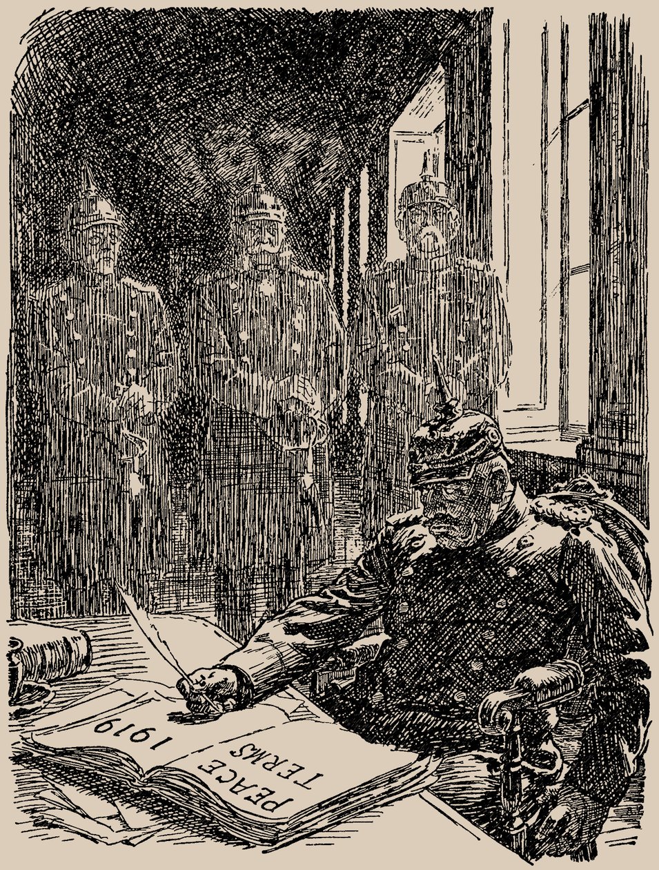 Duchové ve Versailles. Punč, 7. května 1919, 1919. od Sir Bernard Partridge