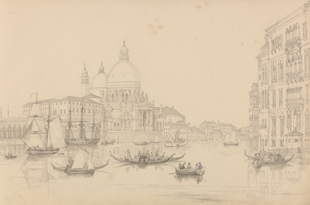 Album 30 pohledů v Tyrolsku a Itálii: Kostel St. Maria della Salute 10. listopadu 1840 od Sir Charles D
