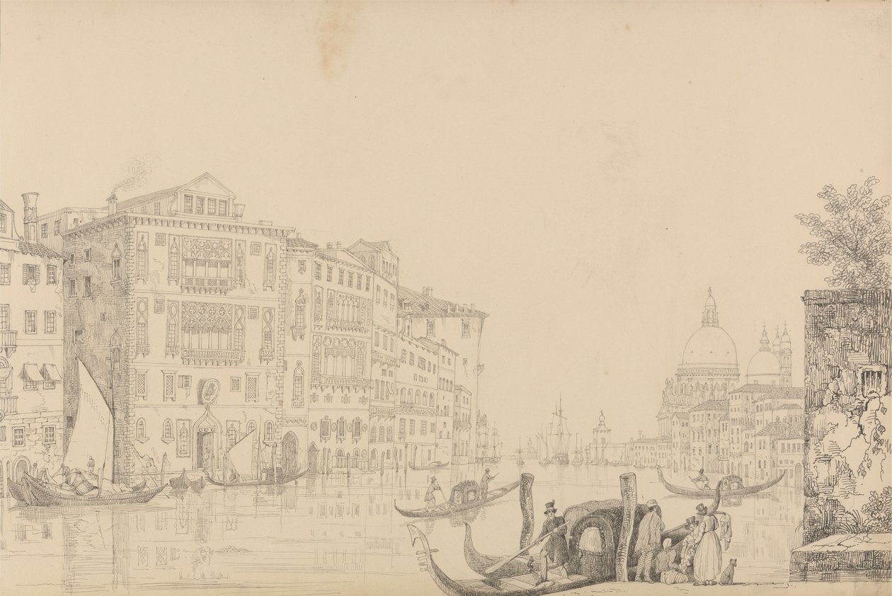 Album 30 pohledů v Tyrolsku a Itálii: Pohled na Canal Grande 9. listopadu 1840 od Sir Charles D