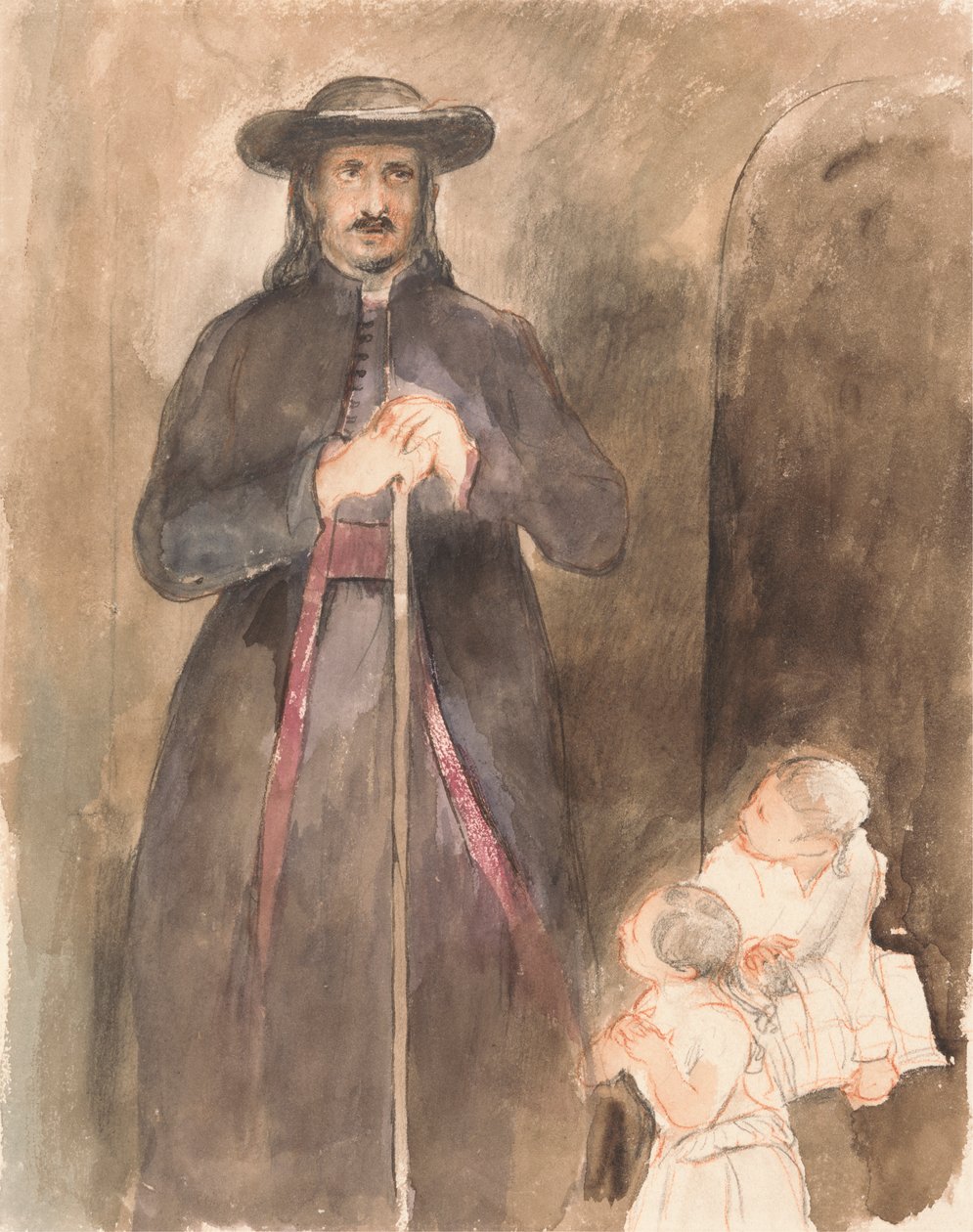 Kněz se dvěma dětmi od Sir David Wilkie