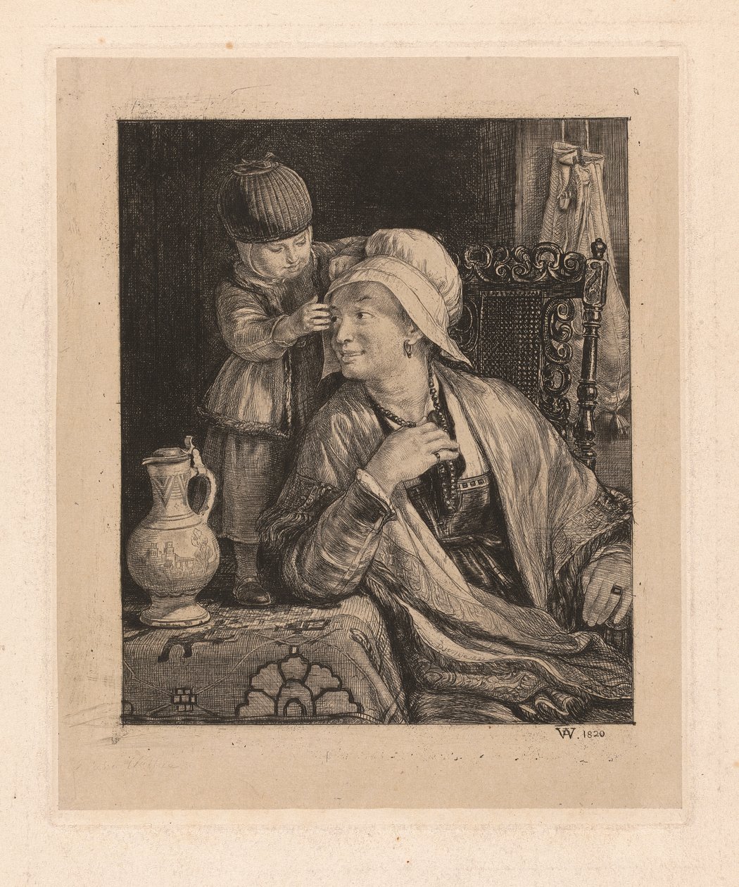 Matka a dítě od Sir David Wilkie