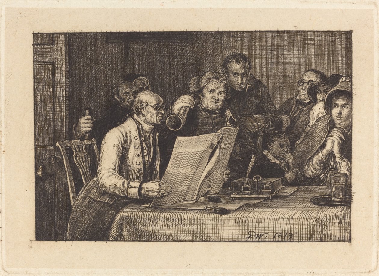 Čtení Vůle od Sir David Wilkie