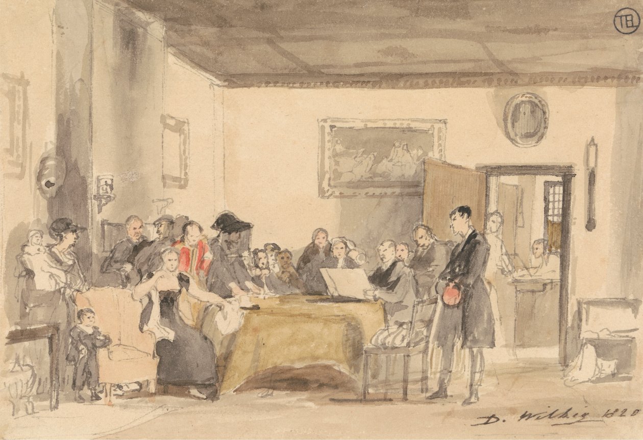 Studie na "Čtení vůle" od Sir David Wilkie