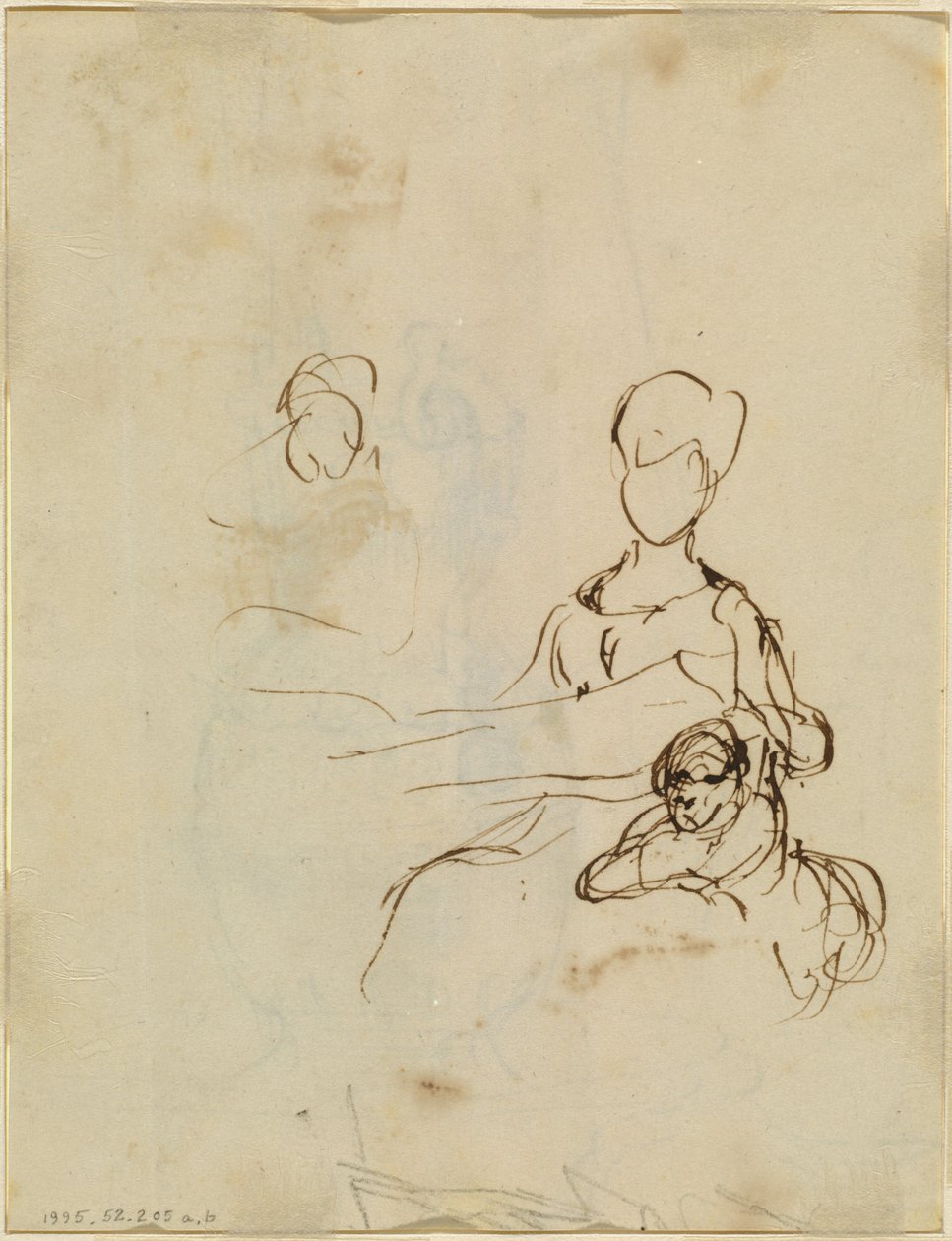 Studie matky a dítěte [verso] od Sir David Wilkie