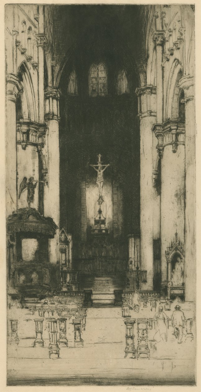 Notre Dame, Dinant [belgický soubor: č. 8] od Sir David Young Cameron
