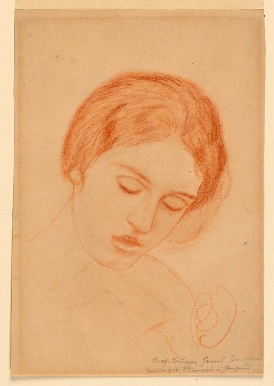 Hlava ženy od Sir Edward Burne Jones