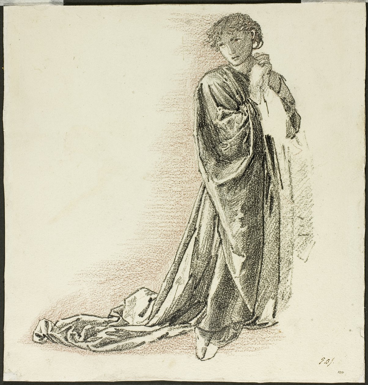 Klečící zahalená postava od Sir Edward Burne Jones