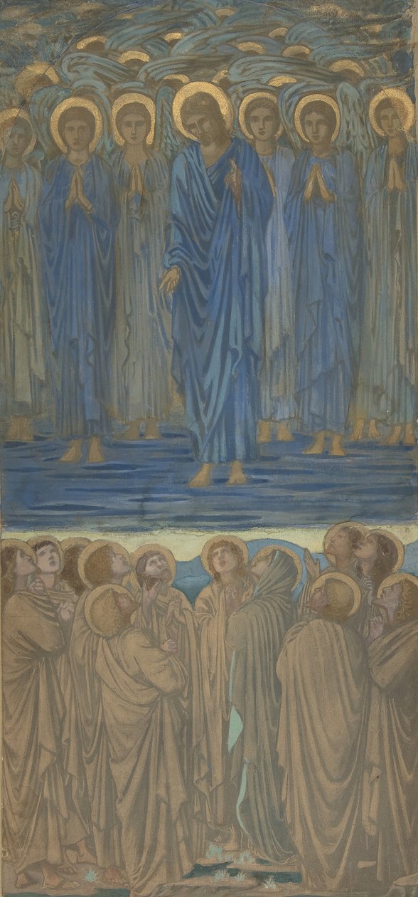 Nanebevstoupení Krista Skutky I, 1-9: Studie pro vitráž, ca. 1875-84. od Sir Edward Coley Burne Jones