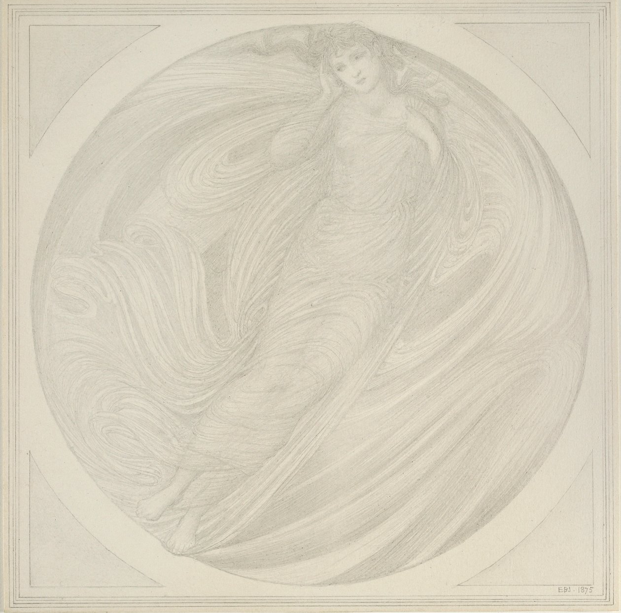 Eurydice plovoucí mezi plameny, 1872-1875 od Sir Edward Coley Burne Jones