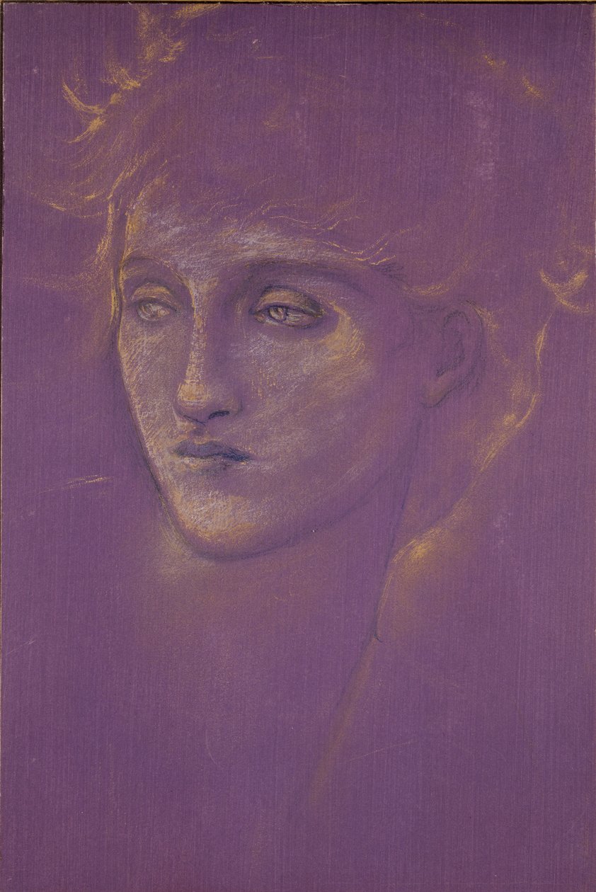 Hlava ženy, konec 19. století od Sir Edward Coley Burne Jones