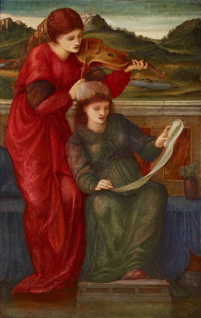 Hudba, 1877 od Sir Edward Coley Burne Jones