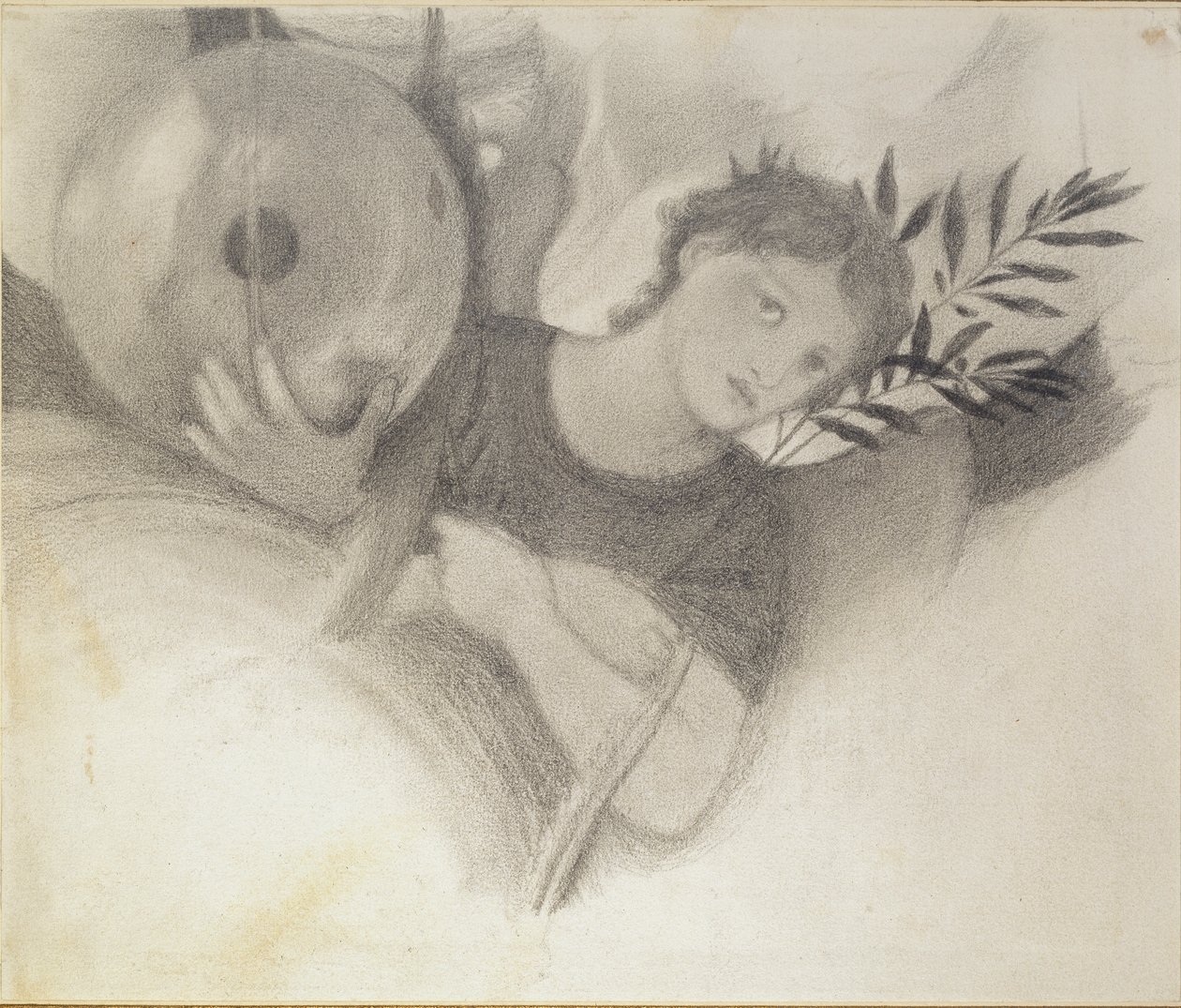 Studie pro hlavu v The Days of Creation, c1871-1875 od Sir Edward Coley Burne Jones