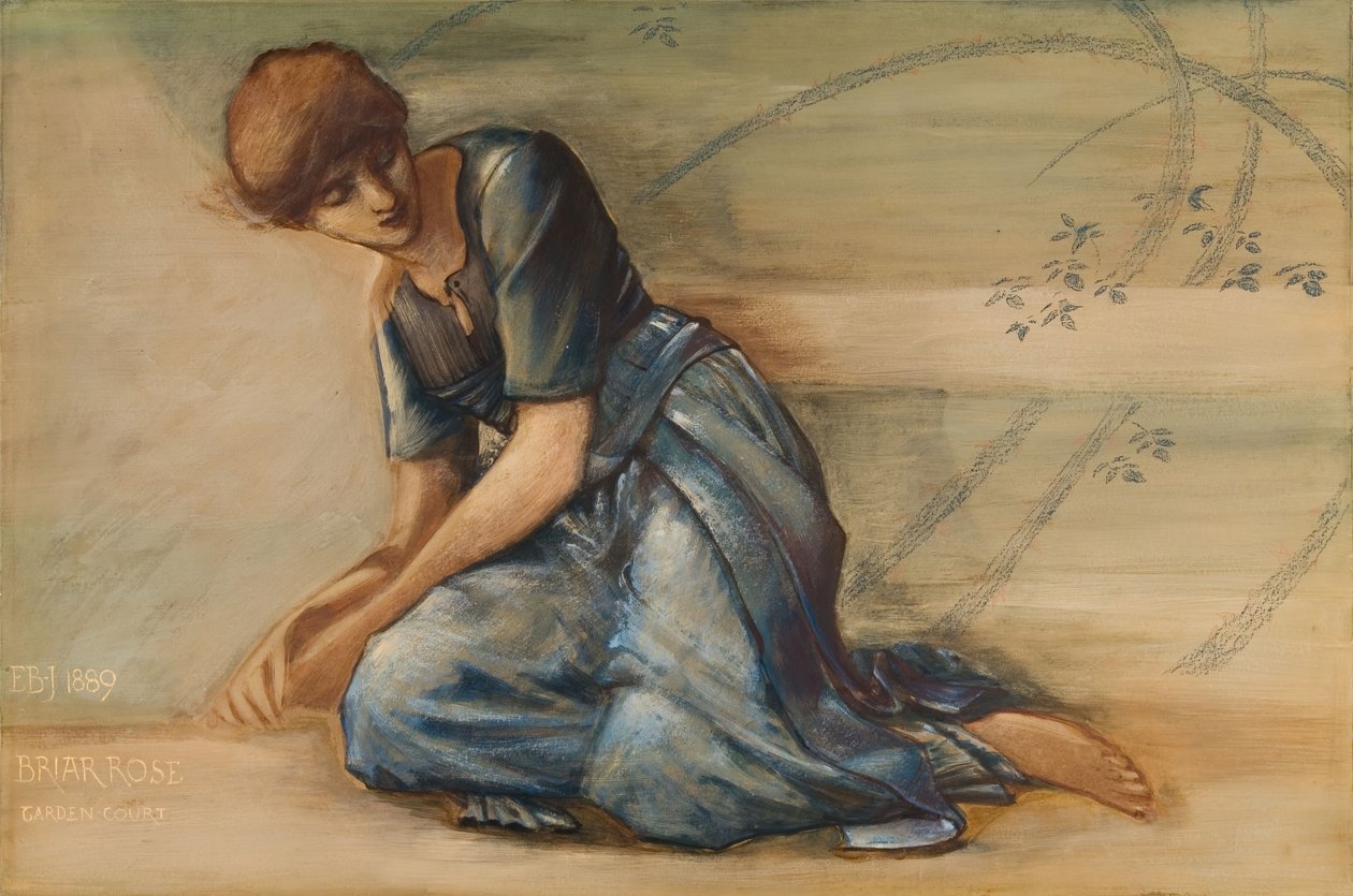 Série Briar Rose - Studie pro ‚The Garden Court‘, 1889. od Sir Edward Coley Burne Jones