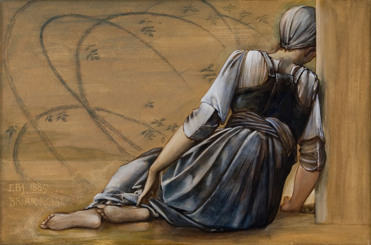 Série Briar Rose - Studie pro ‚The Garden Court‘, 1889. od Sir Edward Coley Burne Jones