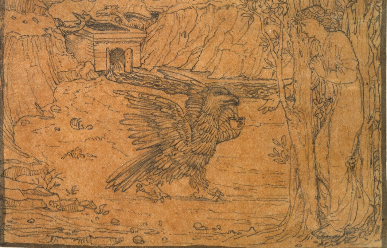 Příběh Amora a psychiky: Černá voda, c1864-c1868 od Sir Edward Coley Burne Jones