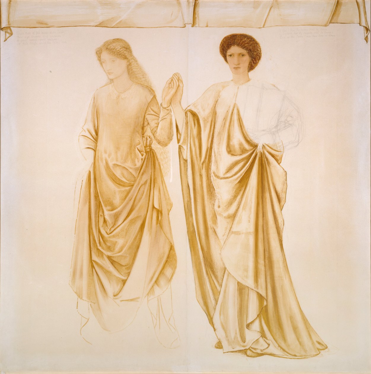Dvě manželky Jasona, před rokem 1872 od Sir Edward Coley Burne Jones