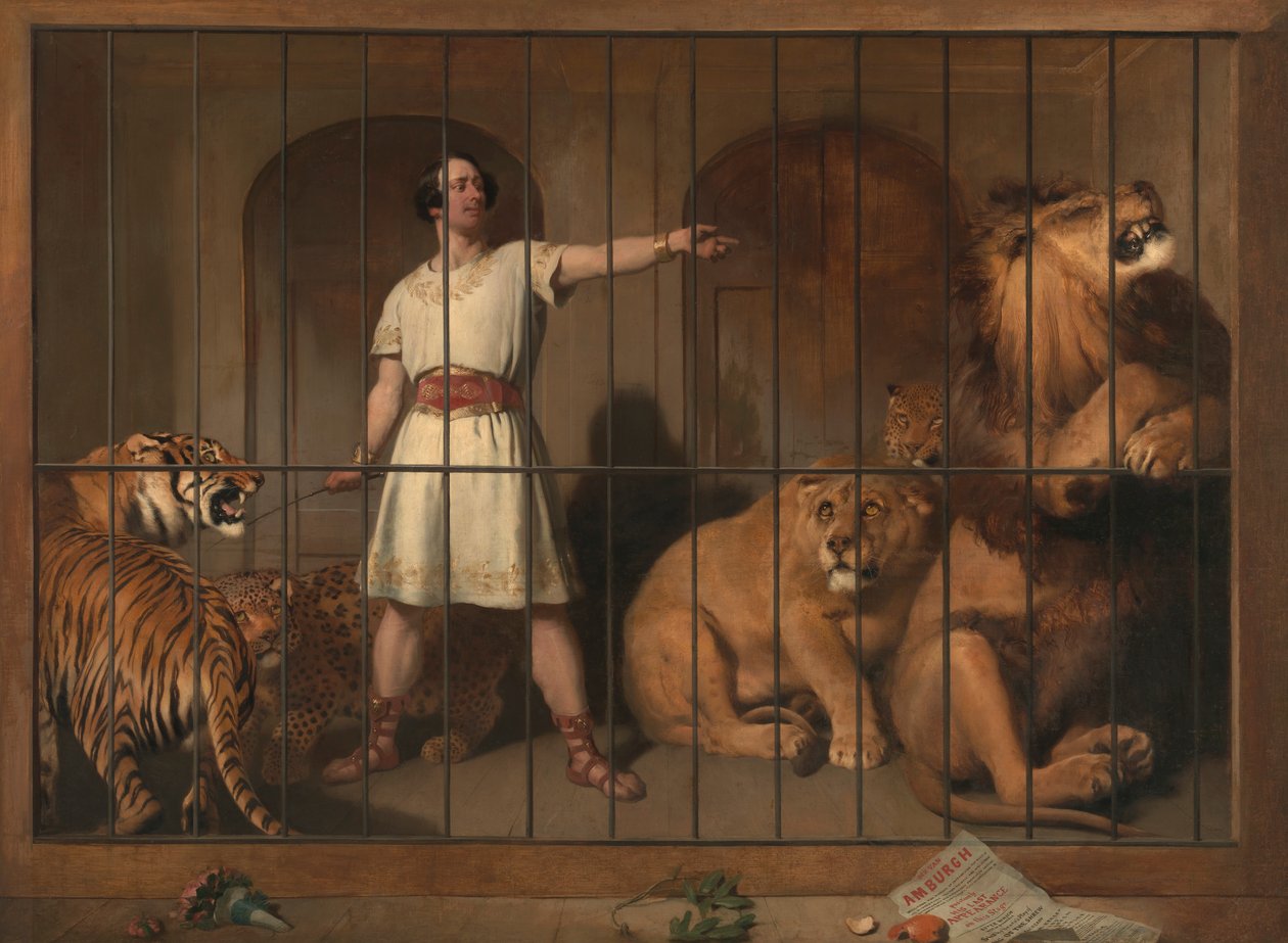 Portrét pana Van Amburgha, když se objevil se svými zvířaty v londýnských divadlech od Sir Edwin Henry Landseer