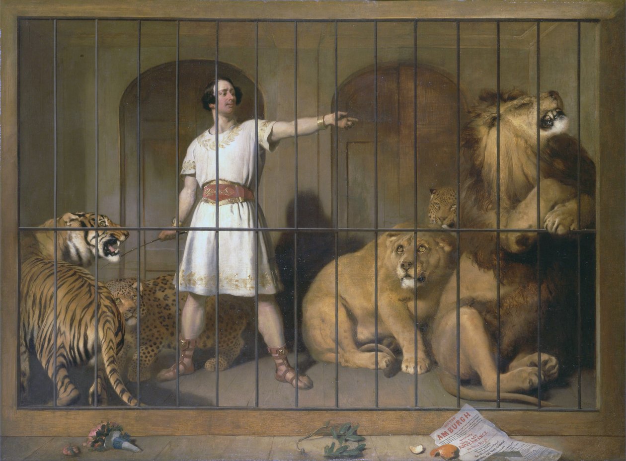 Portrét pana Van Amburgha, jak se objevil se svými zvířaty v londýnských divadlech od Edwin Landseer