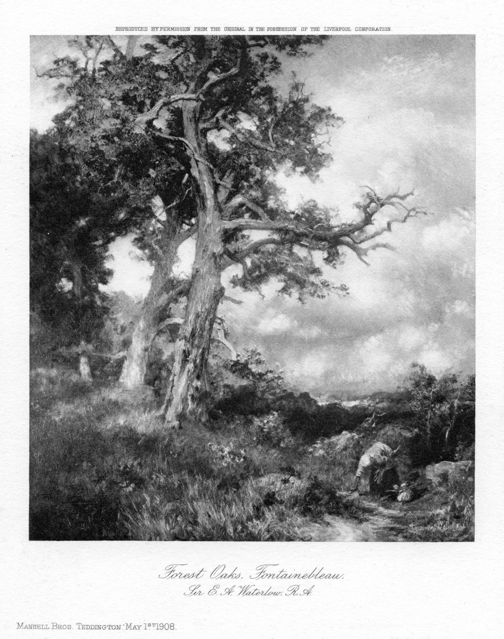 Forest Oaks, Fontainebleau, 1908. od Sir Ernest Albert Waterlow
