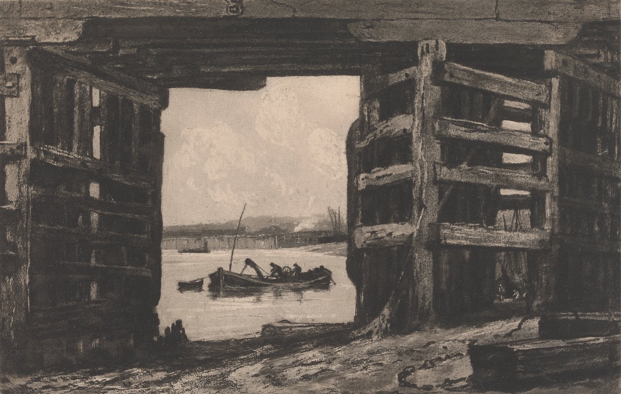 Rozpětí starého Battersea Bridge od Sir Frank Short