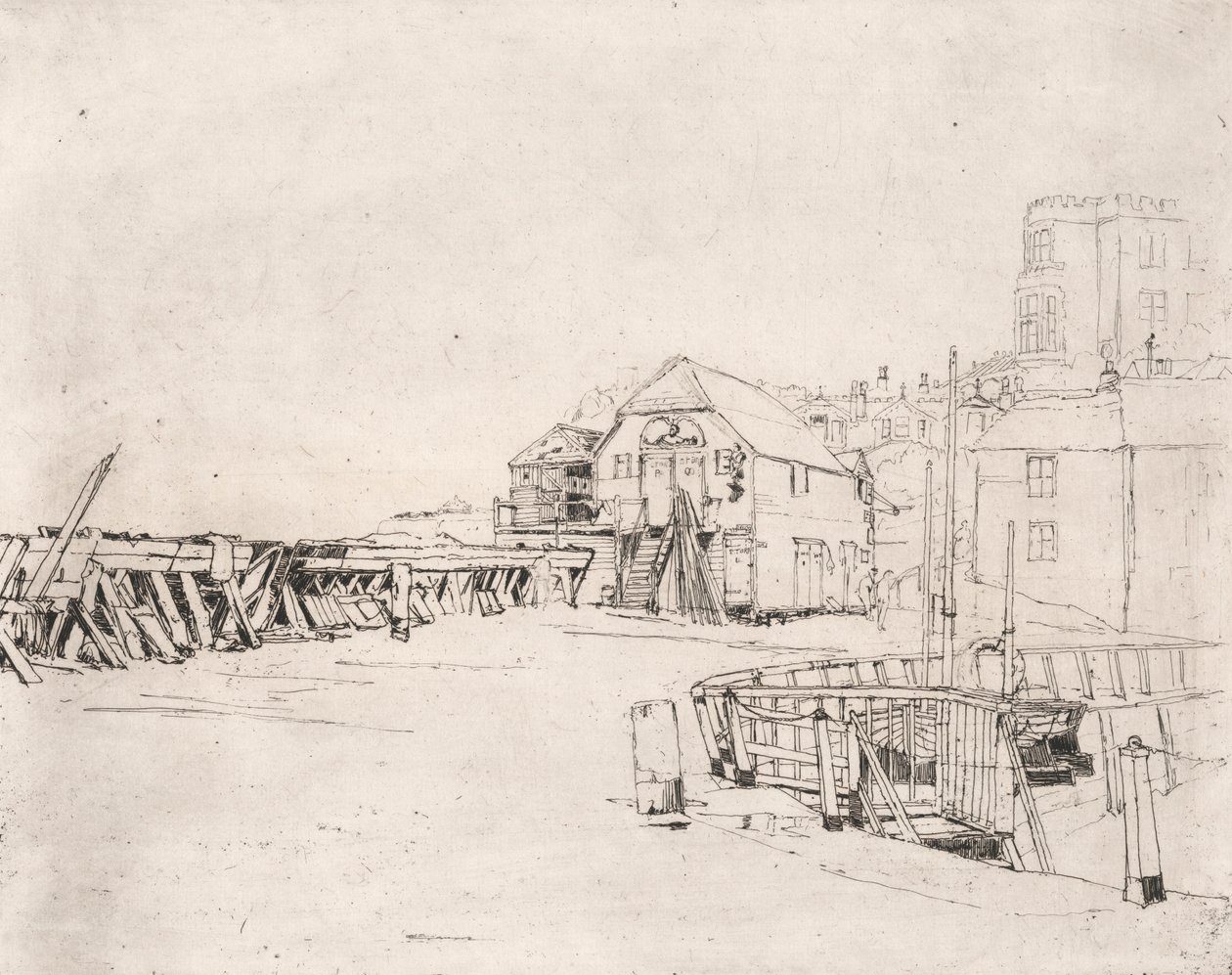 Vor „Lusitania“ na molu Broadstairs od Sir Frank Short