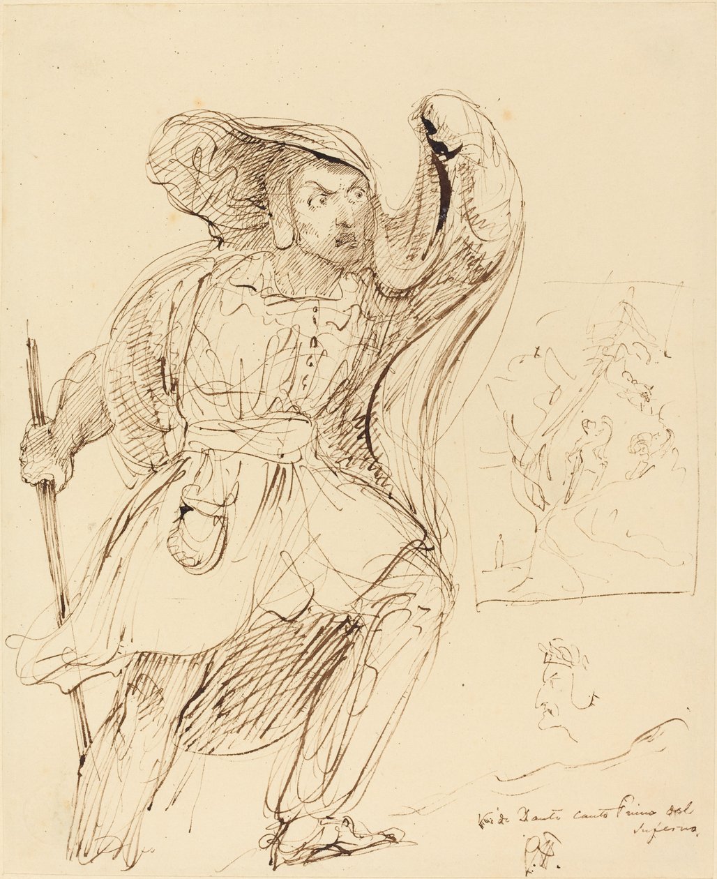 Studie pro scénu z Danteho "Inferna" od Sir George Hayter