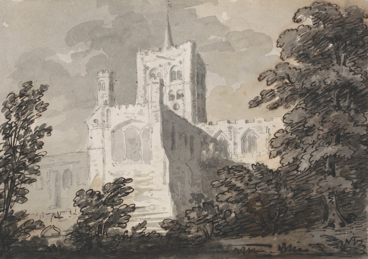 Abbey Church v St. Albans od Sir George Howland Beaumont seventh Baronet