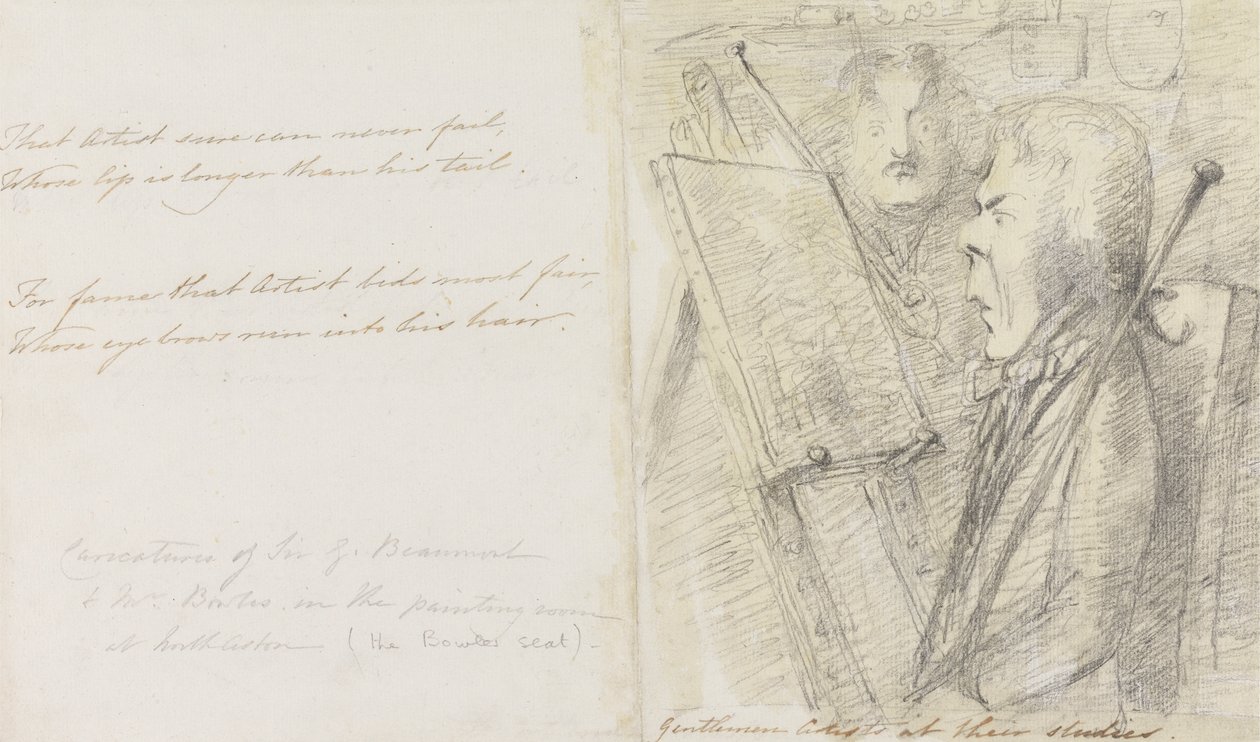 Pánové umělci na studiích od Sir George Howland Beaumont seventh Baronet