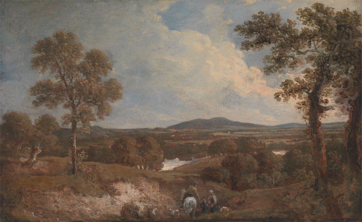 Krajina s postavami v popředí od Sir George Howland Beaumont seventh Baronet