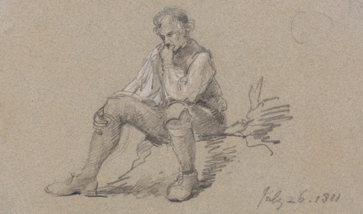 Muž sedící od Sir George Howland Beaumont seventh Baronet