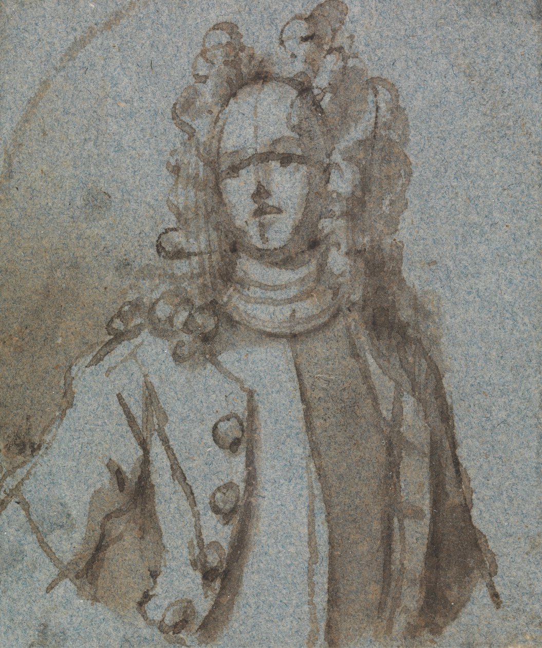 Portrét muže s parukou s plným dnem od Sir James Thornhill