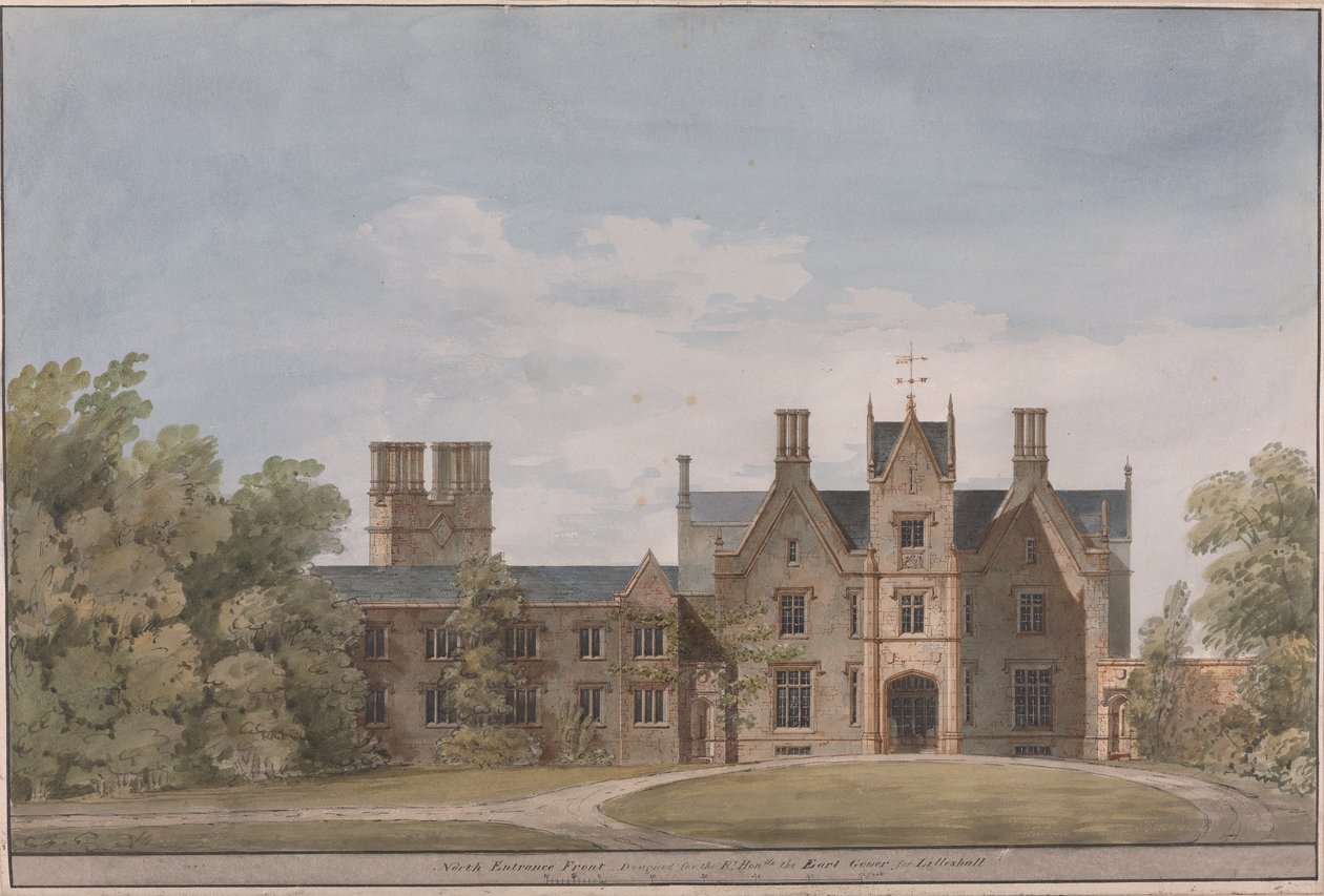 Lilleshall, Shropshire: Severní vstupní fronta od Sir Jeffry Wyatville