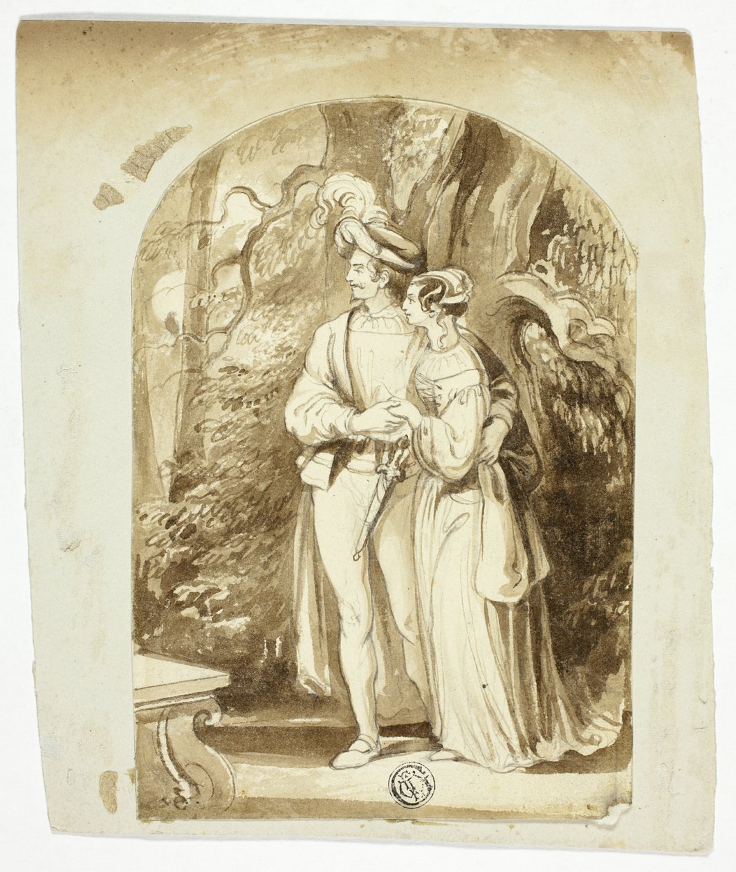 Milenci v lese od Sir John Everett Millais