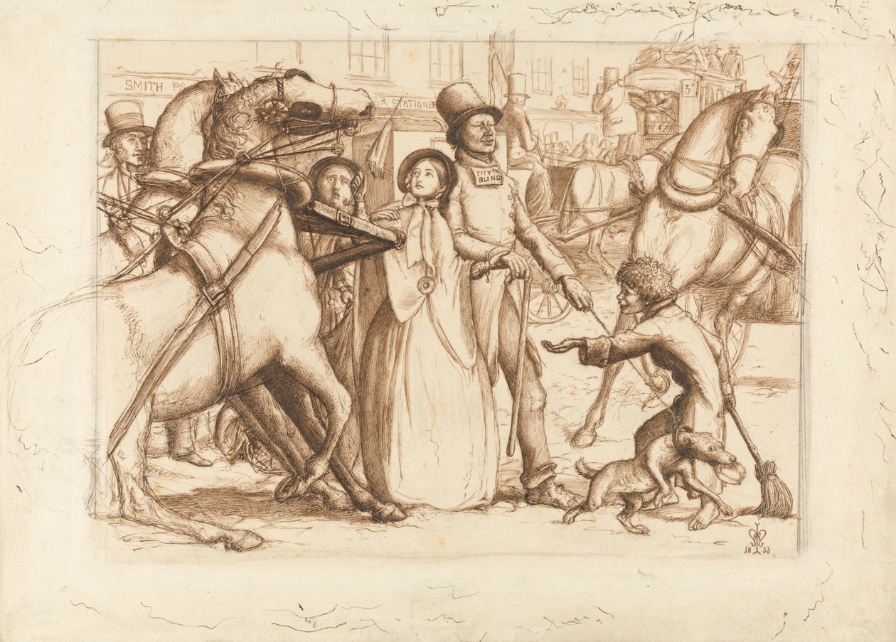 Slepý muž od Sir John Everett Millais