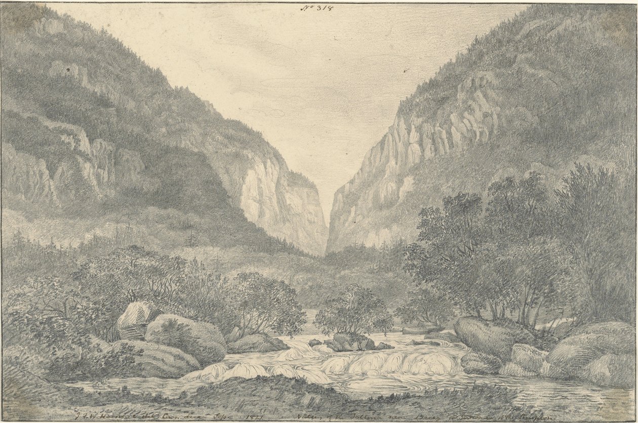 Údolí Saltiny u Briegu u vchodu do Simplonu od Sir John Frederick William Herschel