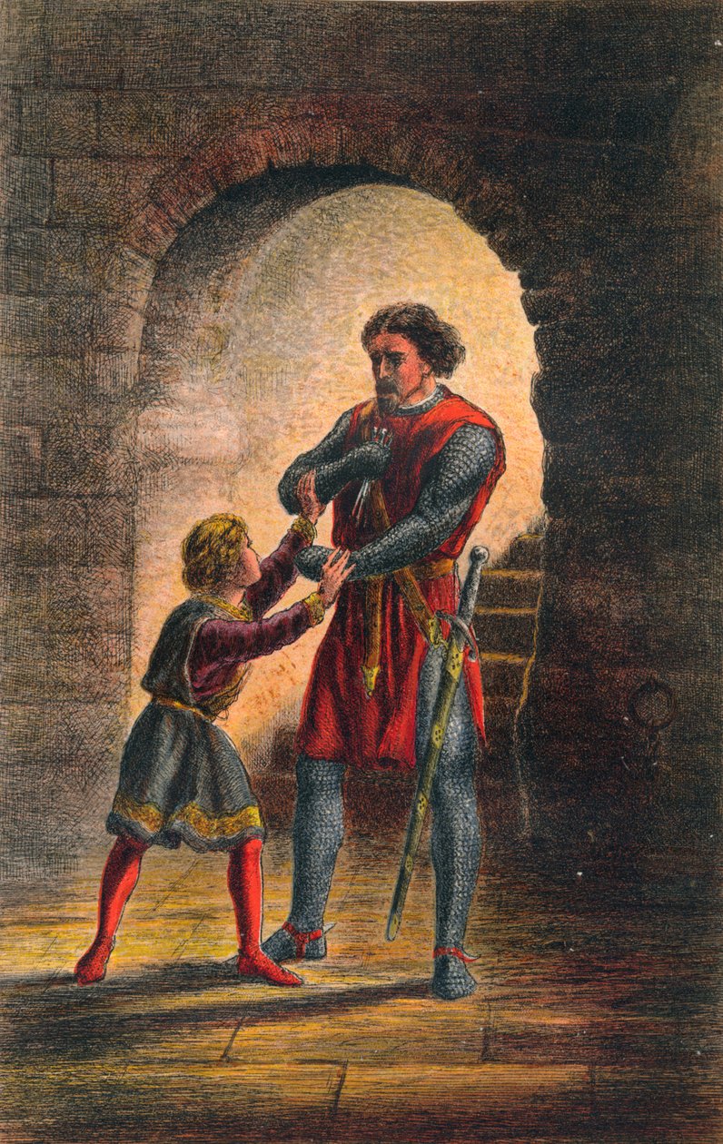 Arthur mluví v King John: Act IV, Scéna I, c1875 od Sir John Gilbert