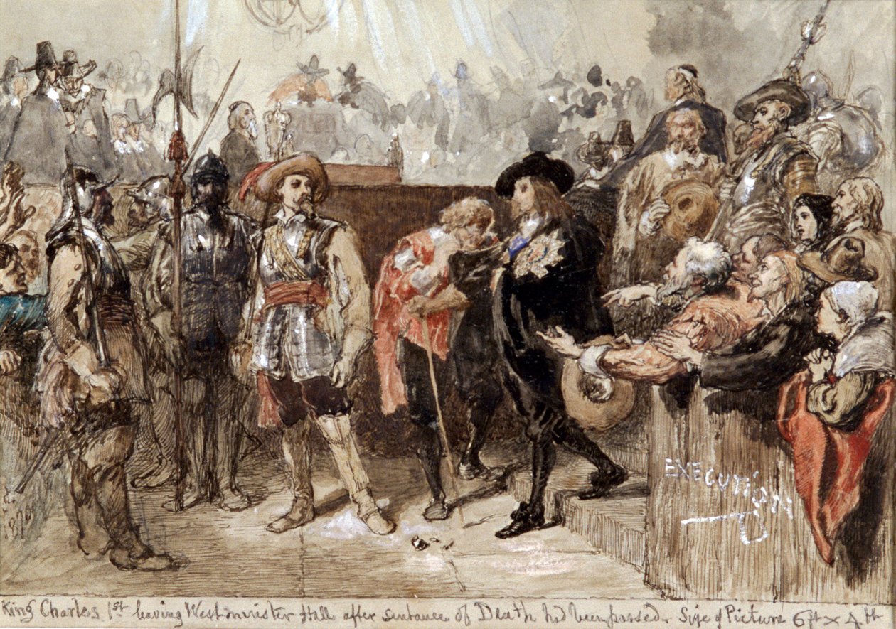 „Charles I opouští Westminster Hall po jeho soudu“, 1870 od Sir John Gilbert