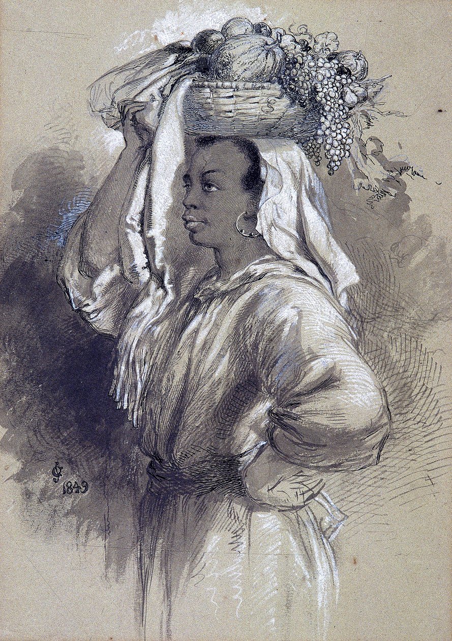 "Dívka s ovocem", 1849 od Sir John Gilbert