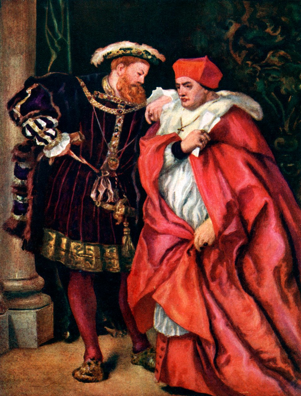 Jindřich VIII a kardinál Wolsey, c1888, c1920 od Sir John Gilbert