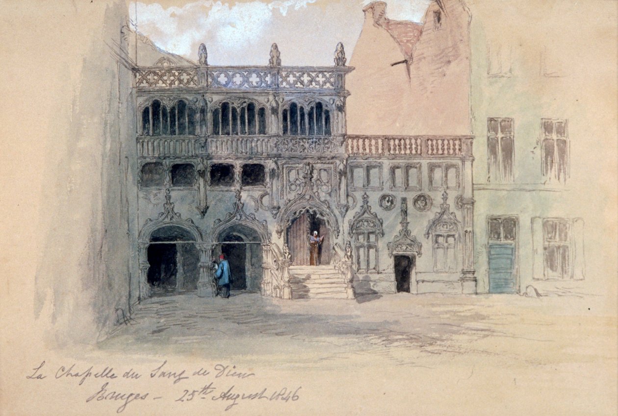 „Kaple Boží krve, Bruggy“, 1846 od Sir John Gilbert