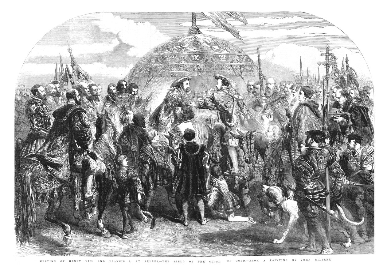 Setkání Jindřicha VIII. a Františka I. v Ardres - Pole zlatého plátna, 1520, 1855 od Sir John Gilbert