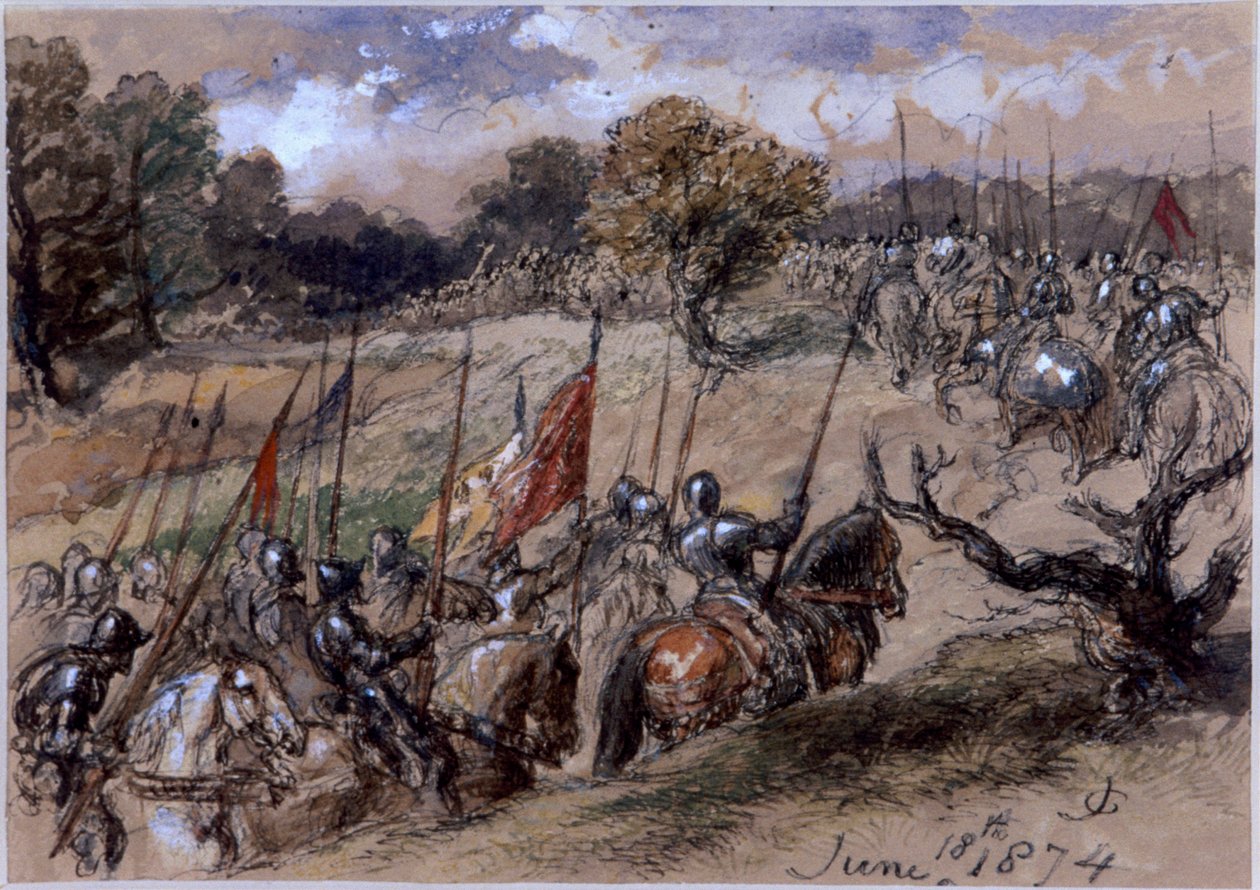 "Na březen", 1874 od Sir John Gilbert