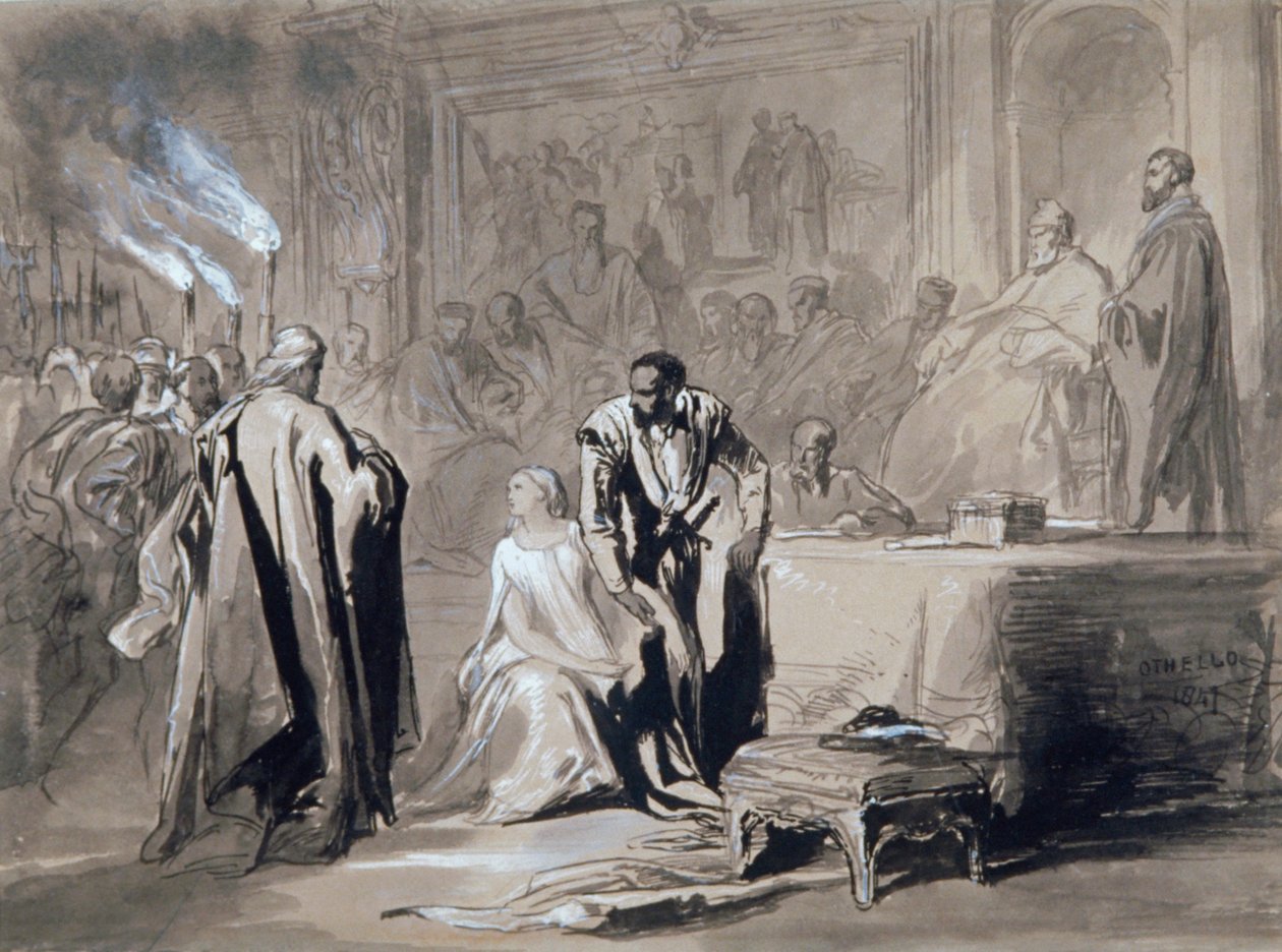 „Othello a Desdemona před senátem“, 1847. od Sir John Gilbert