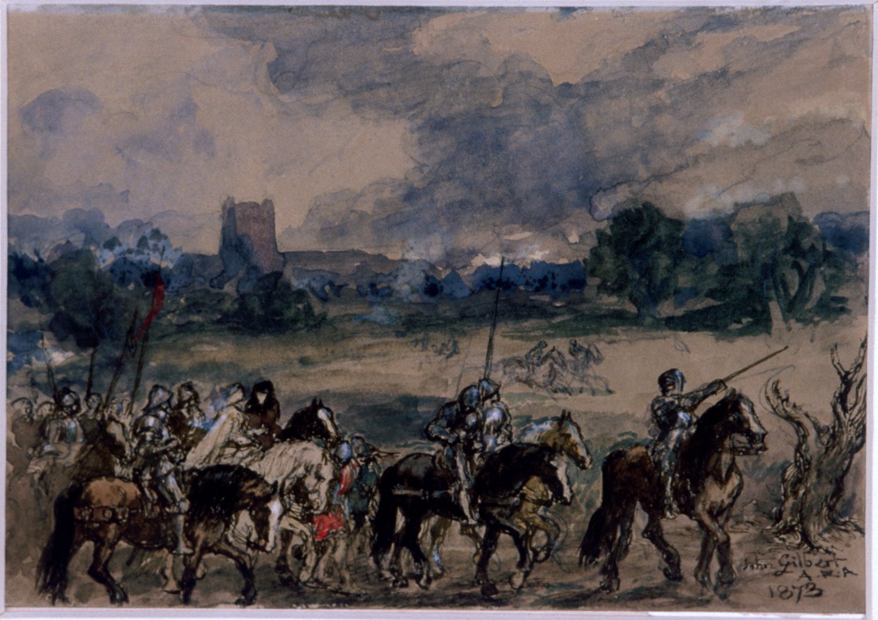 „Studie pro Margaret z Anjou zajatou po bitvě u Tewkesbury“, 1873 od Sir John Gilbert