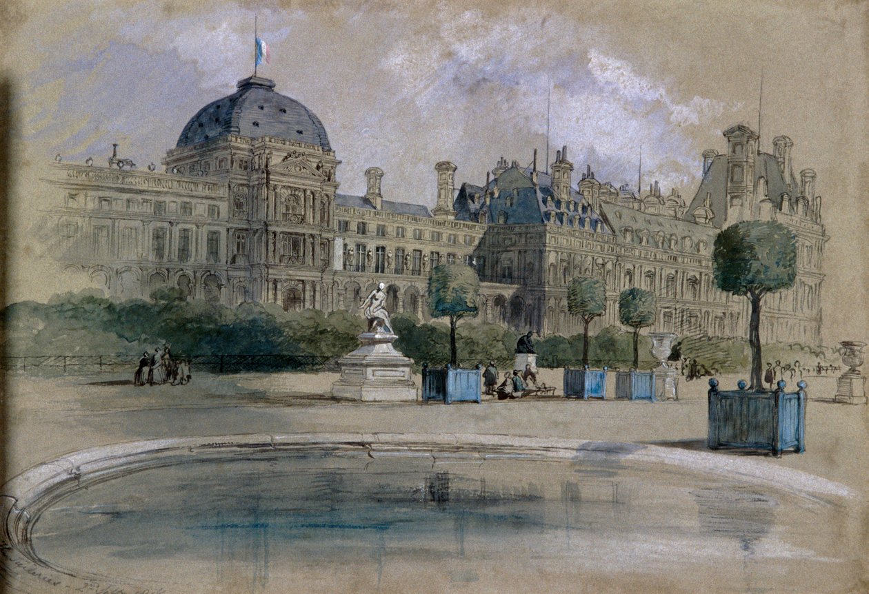 Tuileries, Paříž, Francie, 1846 od Sir John Gilbert