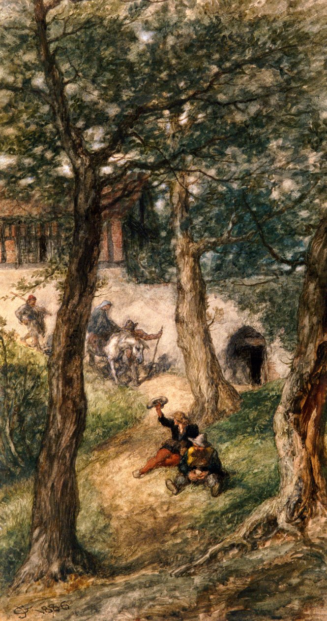 „Pod zeleným stromem“, 1886 od Sir John Gilbert