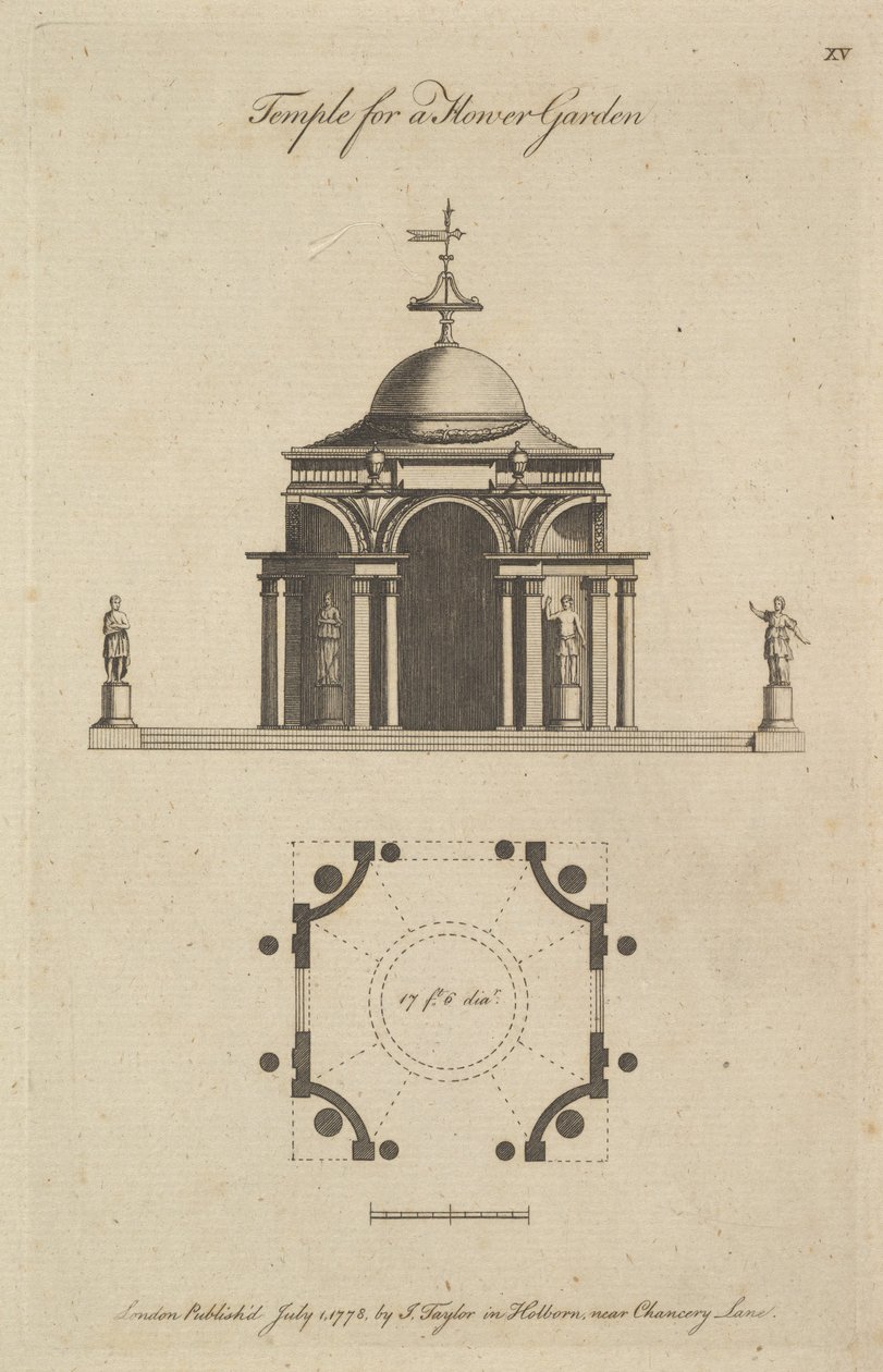 Chrám pro květinovou zahradu, 1778. od Sir John Soane
