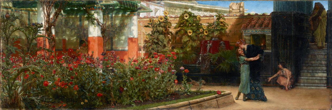Srdečné přivítání, před rokem 1878 od Sir Lawrence Alma Tadema
